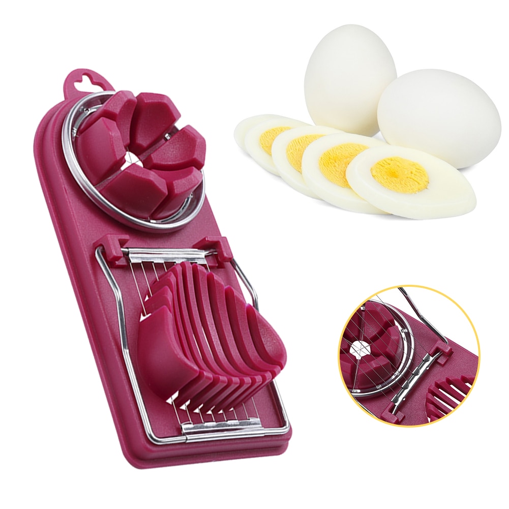 Stainless Steel Cut Egg Slicer Egg Splitter Cutter Flower Mold Kitchen Tool