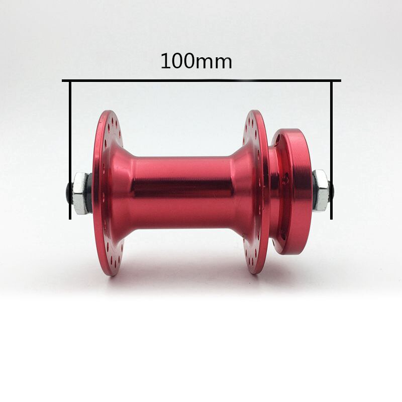 MTB Bike Disc Brake Rear & Front Hubs 36H holes Axle Casette Bearing Hub set Compatible with 5 / 6 / 7 / 8S rotary freewheel red