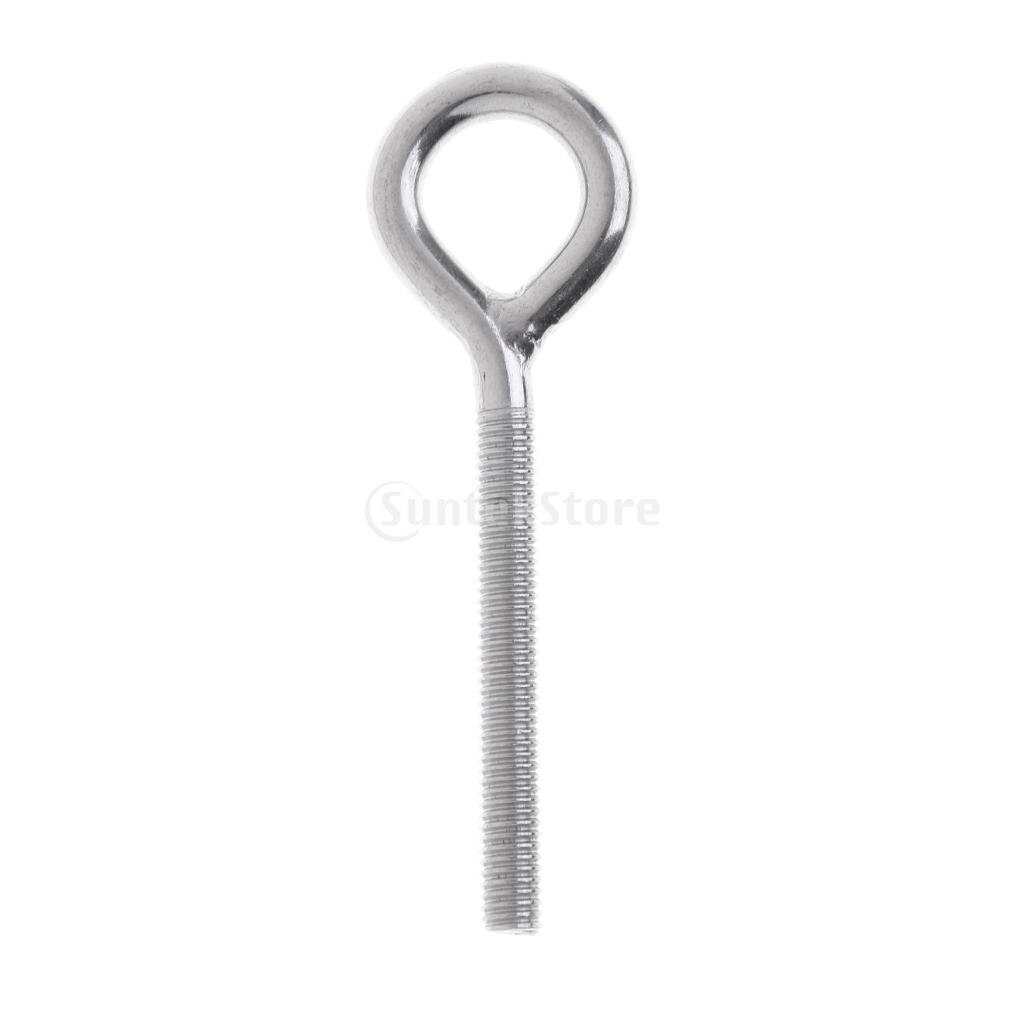 Heavy Duty 304 Stainless Steel Eyebolts Welded Eye Bolts Fastener Tool, Metric Thread M4 to M12, Tough &amp; No Rust: M6