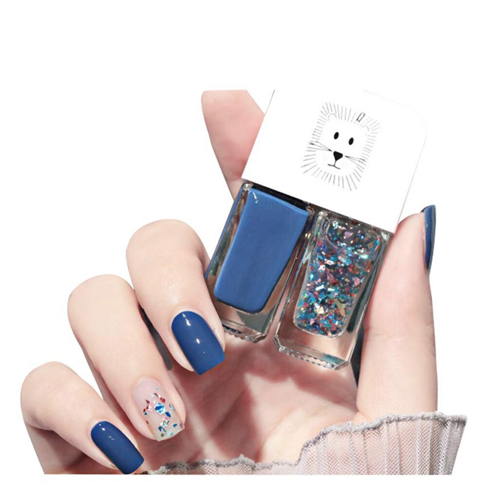 Vernis à ongles Semi-Permanent hybride bicolore, Gel de manucure Non Uv, apprêt de manucure à paillettes, séchage rapide: 09