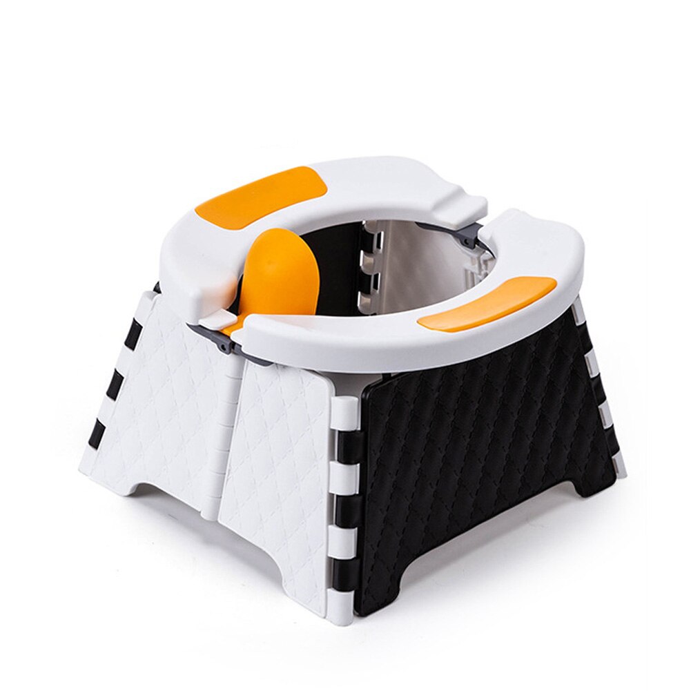 Toilet Car Mobile Folding Toilet Portable No-clean Children's Bedpan Urinal: White