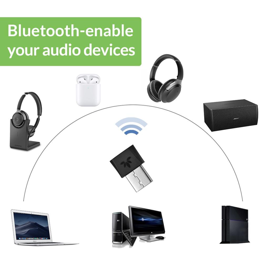 Avantree DG80 Bluetooth 5.0 USB Bluetooth Audio Transmitter Adapter (External) for Music, Calls, Gaming, Movies on PC