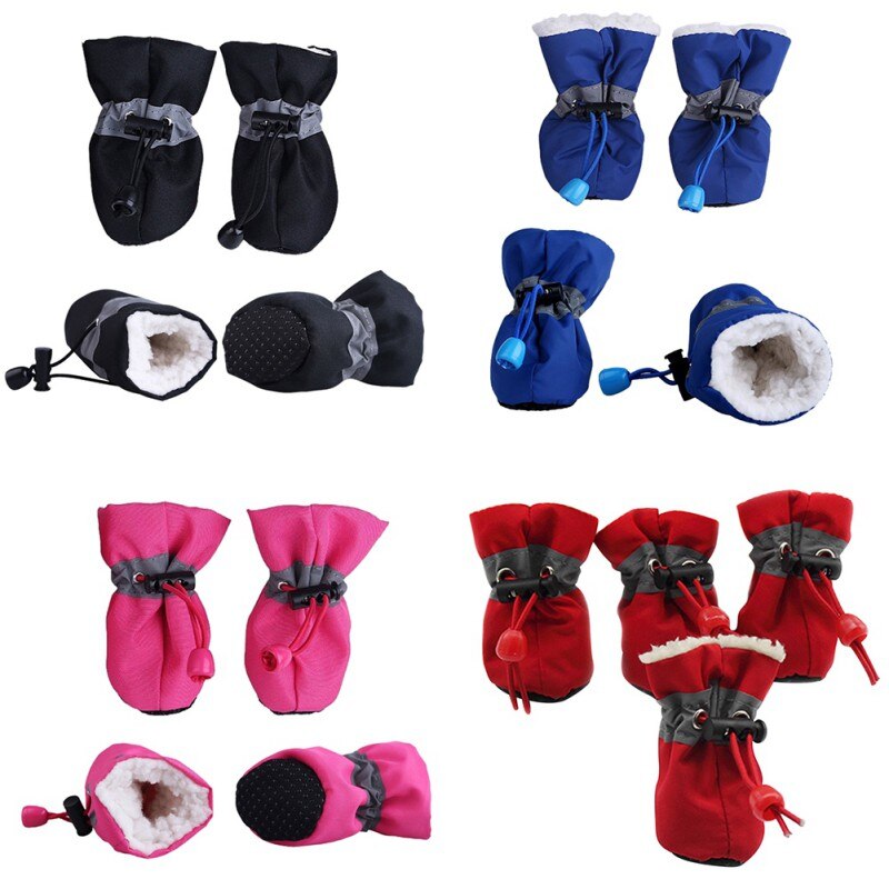Dog Shoes Soft-Soled Shoes Waterproof Pet Dog Shoes Anti-Slip Rain Snow Boots Footwear Thick Warm Pet Socks обувь для собак