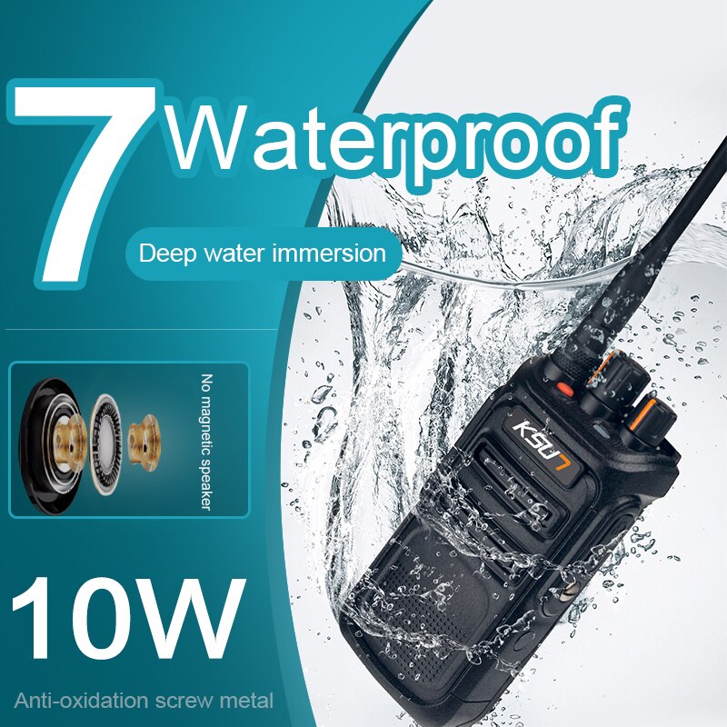 10W Walkie Talkie Uhf Radio Handheld Walkie-Talkie Radio Zender Woki Toki Scanner Radio Walkietalkie IP67