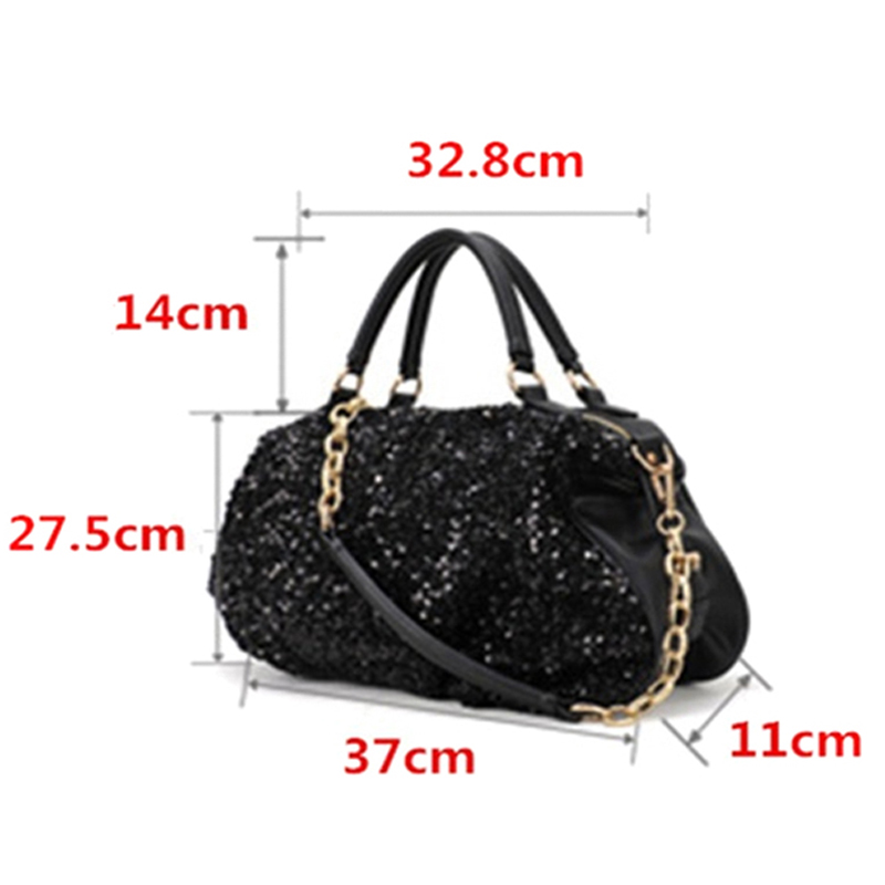 diamants paillettes en cuir sacs à bandoulière pour femmes Vintage sacs à main femmes chaîne messager sac à bandoulière bolsos mujer