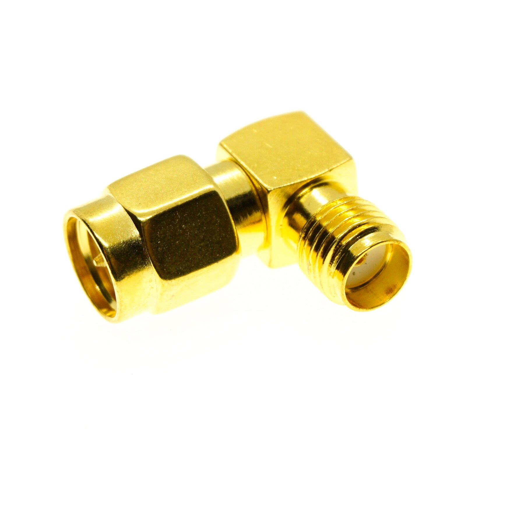 Sma Naar Sma Kabel Connector Socket Broches Sma Male Naar Sma Vrouwelijke Plug 90 Graden Haakse Vergulde Messing rf Adapter