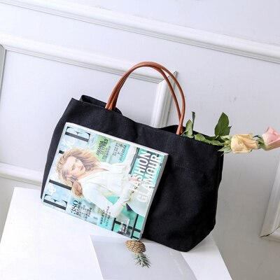 Grote Boodschappentas Canvas Bakken Strandtas Zomer Witte Casual Totes Mode Beige Kleur Big Bags: Black