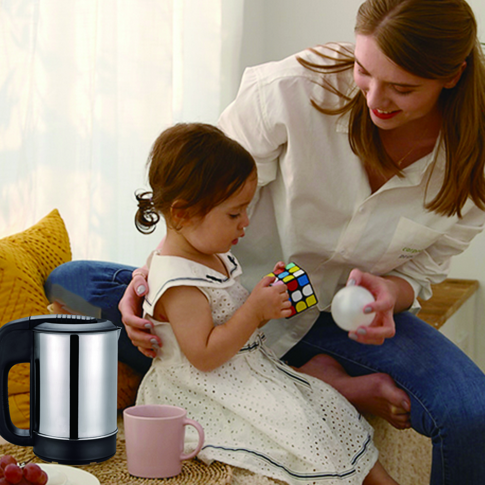Mini Waterkoker 0.5 L Rvs Automatische Uitschakeling Voor Thee En Koffie Reizen Draagbare Water Boiler Snelle Verwarming