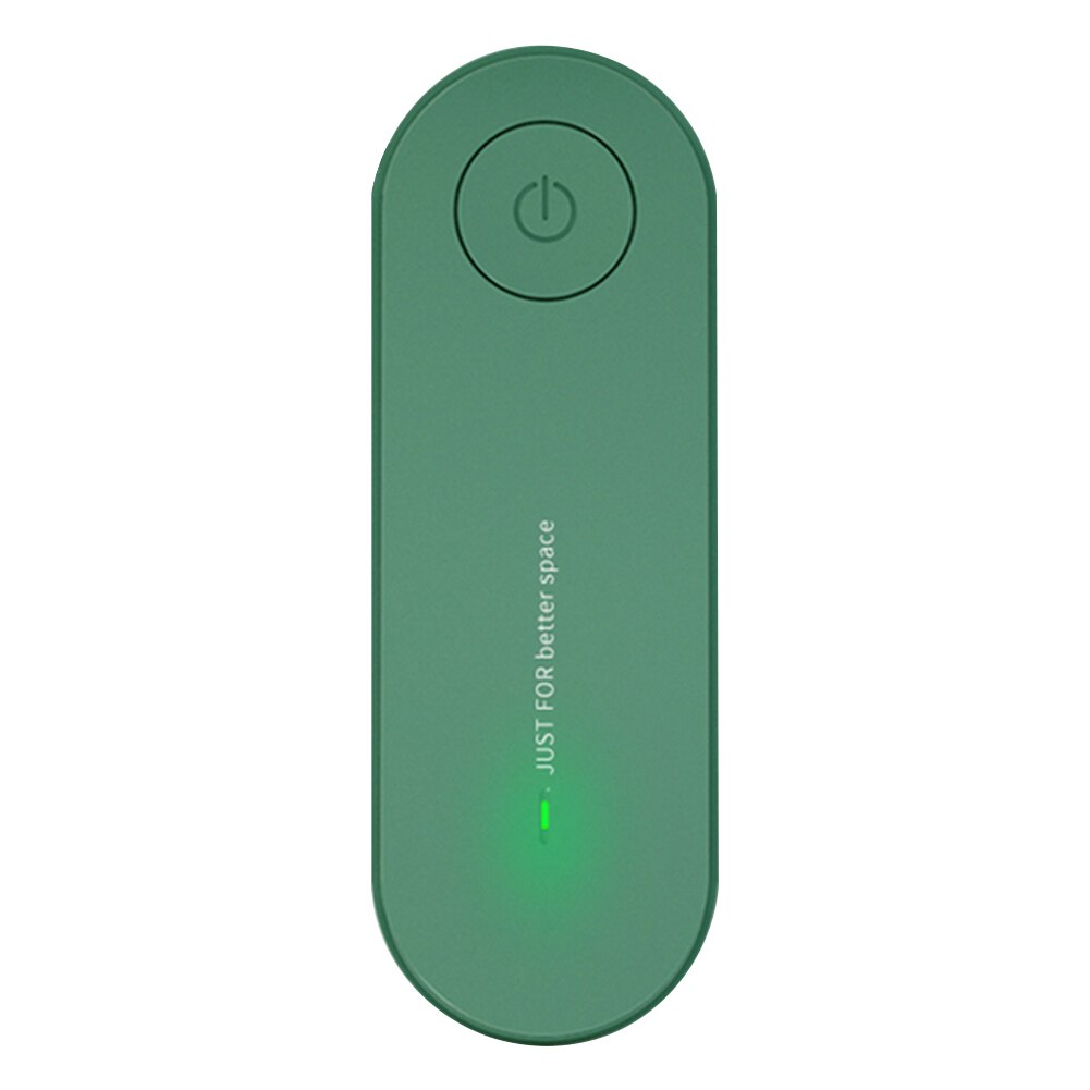 Home Portable Mini Air Purifier USB Cable & Battery Dual Power Air Cleaner Anion Ionizer Negative Ion Generator Ozone Generator: Green