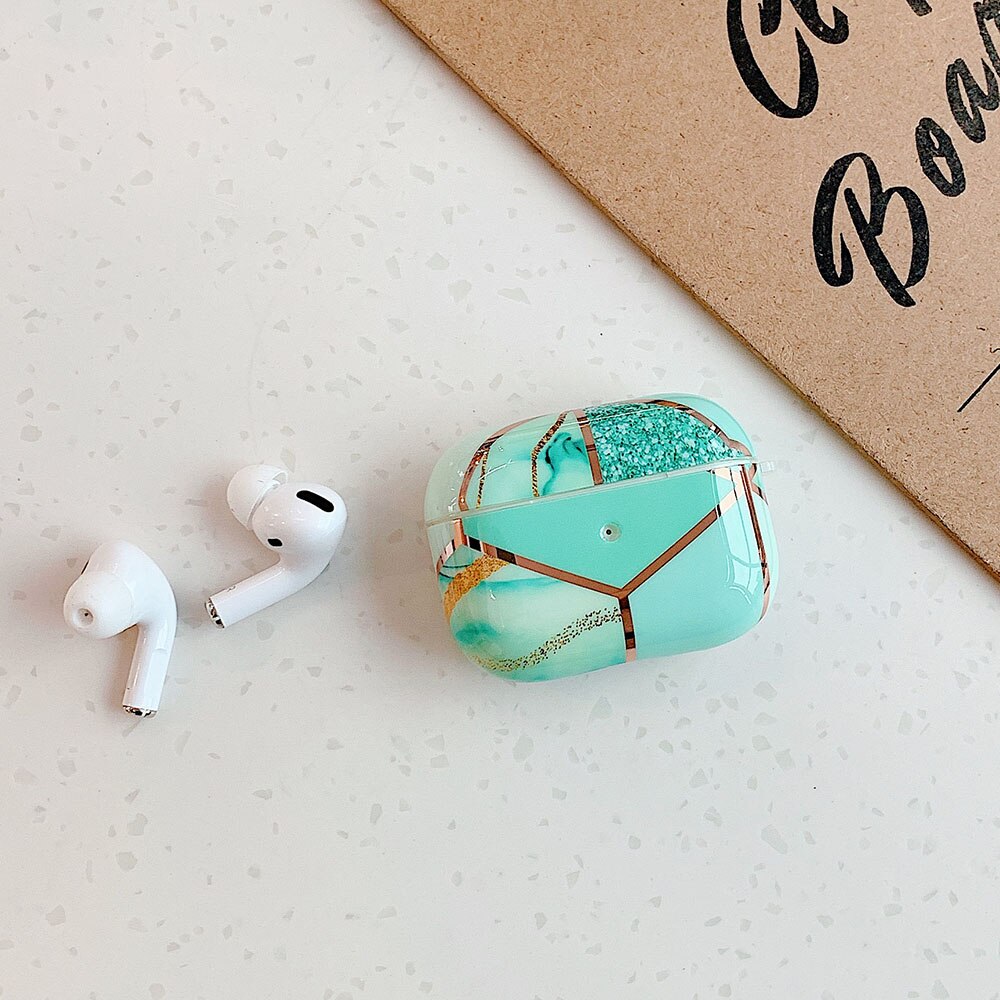 Luxury Geometric Marble Case For AirPods Pro 2 1 Cute Retro Flowers for Air Pods 3 Soft Protective Cover Earphone Accessories: F for AirPods Pro