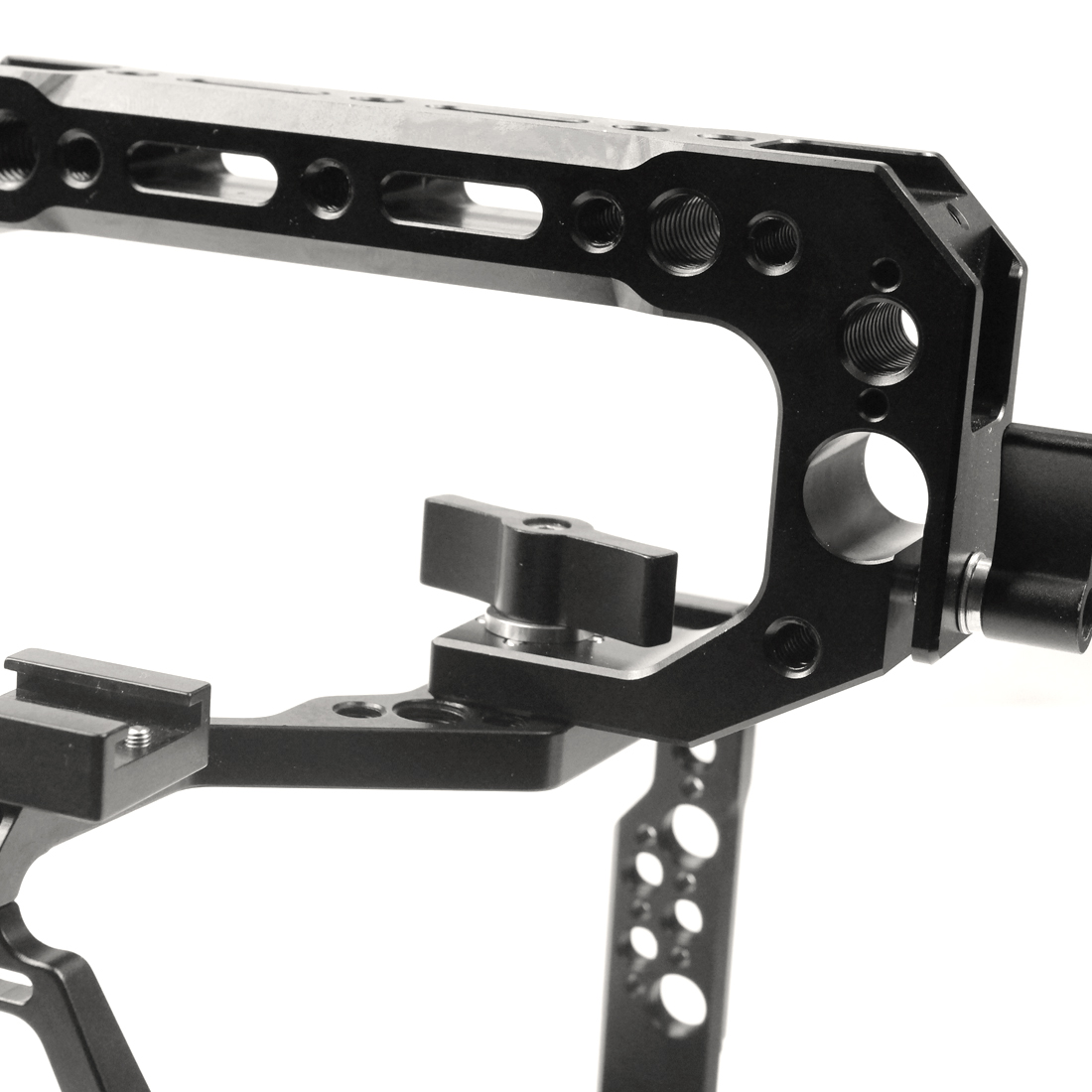 Jos d'appareil photo reflex en aluminium pour Fujifilm X-T3 /XT3/XT2 /X-T2 DSLR Rig Juste de protection avec poignée supérieure Grip Cold Shoe Mount