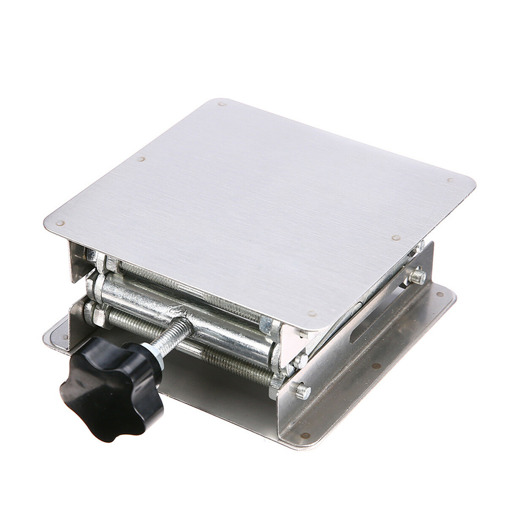 Stainless Steel Lift Lifting Lab Platform Stand Lifter For Router Bench Table Woodworking Easy To Use Stable Lifting Position