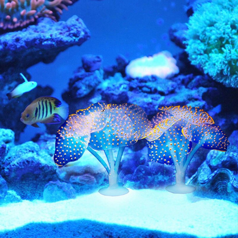 1PC meduse fluorescenti artificiali acquario pesce carro armato decorazione corallo piante acquatiche abbellimento sei bellissimi colori