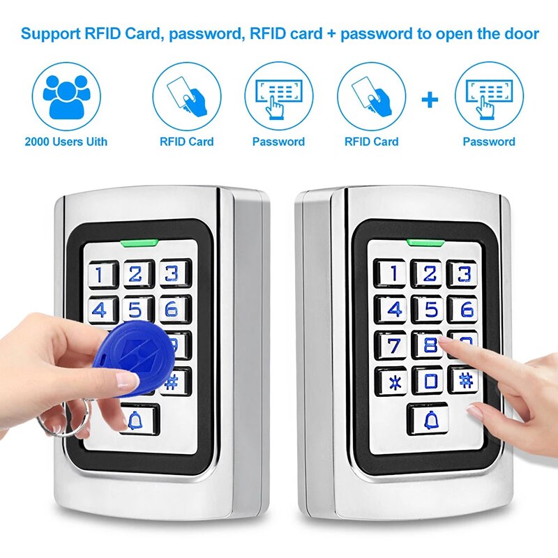 Face Waterproof Metal Access Controller Single Door Access Control Standalone M02 13.56Mhz Card Access Control