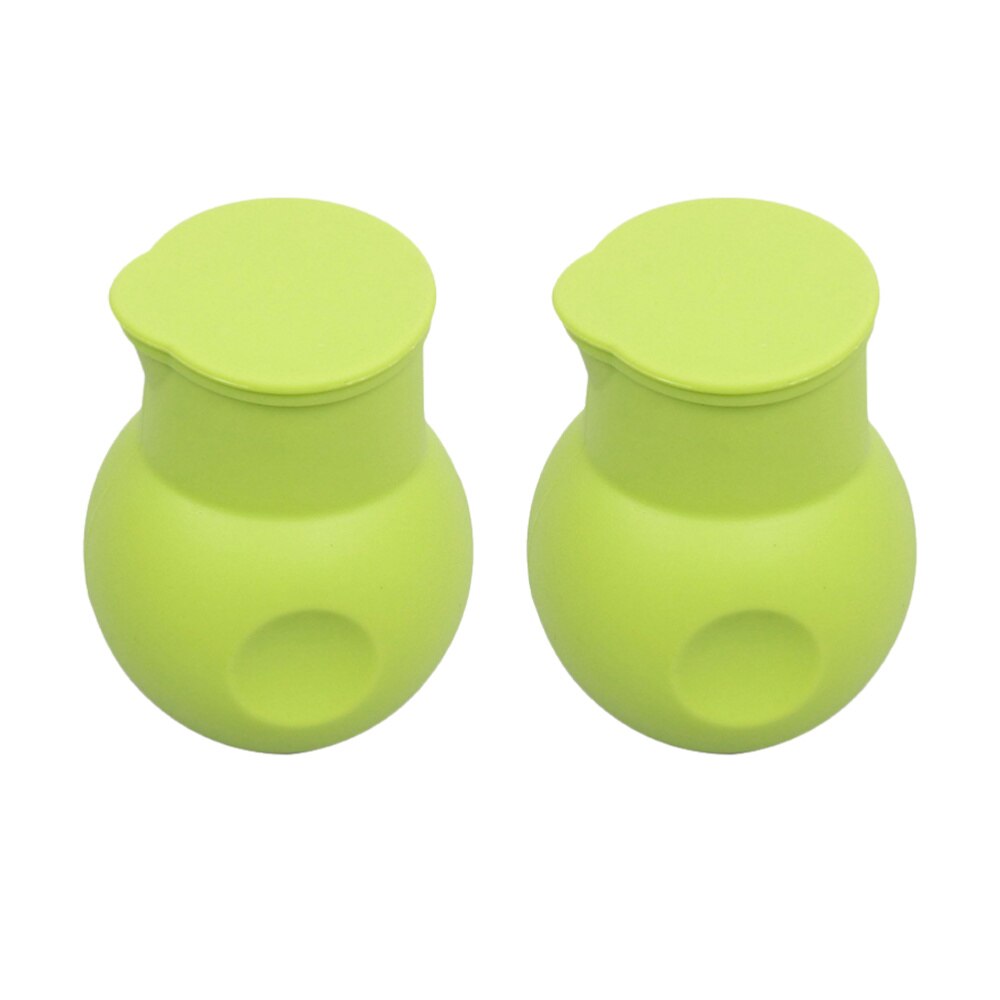 2pcs Silicone Chocolate Melting Pot Melt Butter Heat Sauce Microwave Baking Pot Baking Pouring Tool (Red and Green): Green
