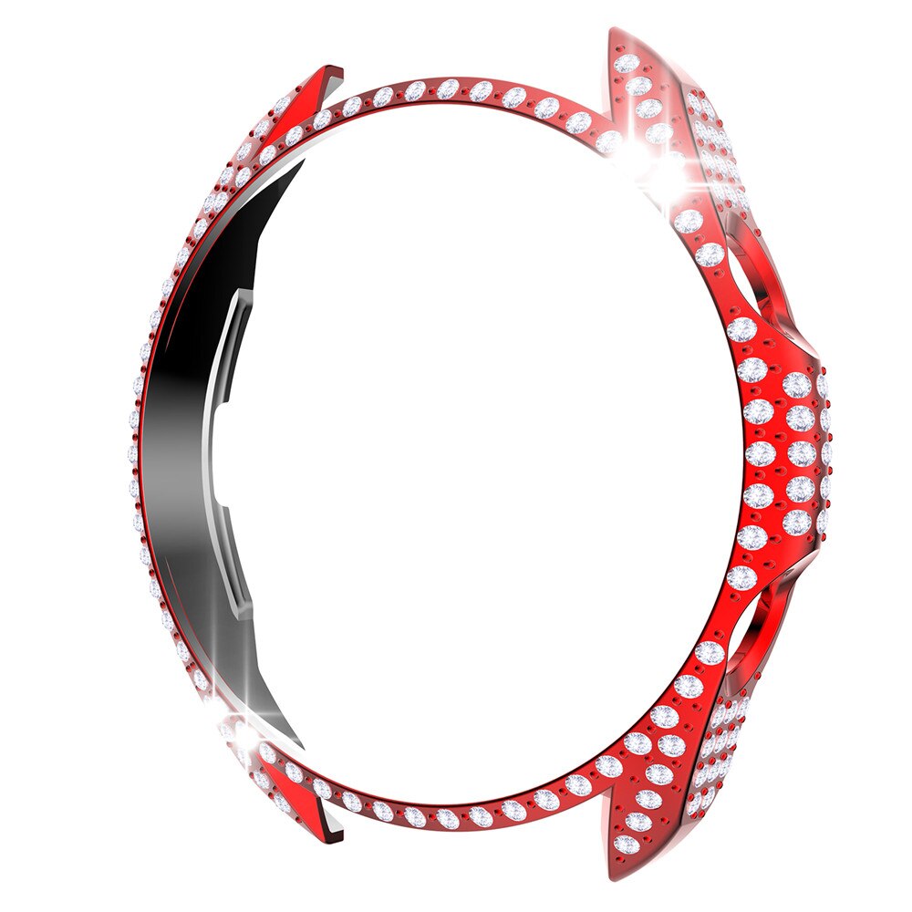 Coque de protection complète en diamant pour Samsung Galaxy Watch 3, 45mm, 41mm, cadre antichoc, tendance, pour femmes: Red / Watch 3-41mm