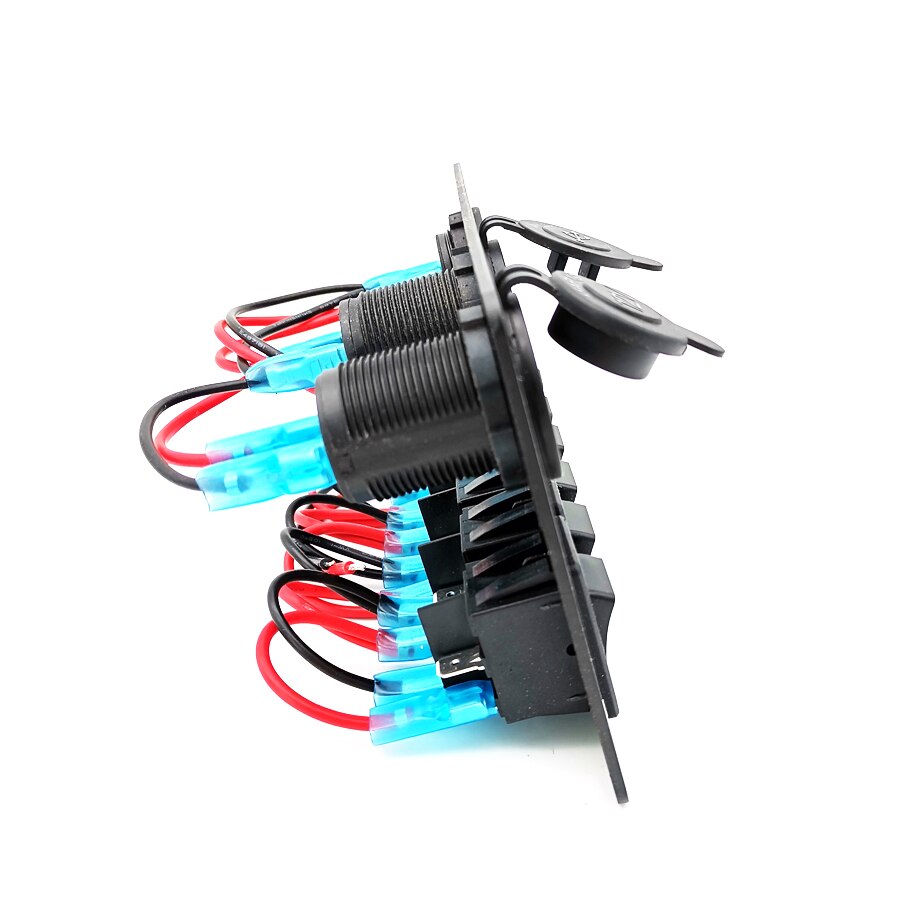 interruptor basculante azul 6 Gang para Panel interruptor de circuito LED impermeable para coche barco marino