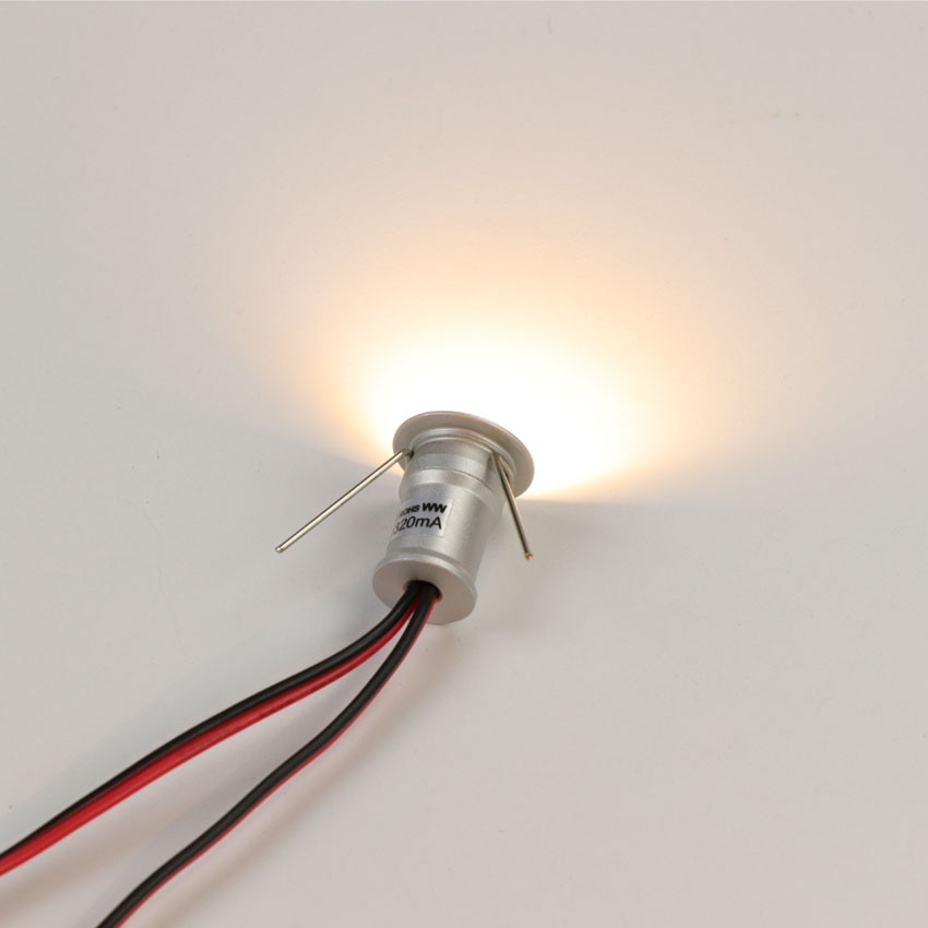 Led spotlight 1w infälld sockellampa mini led spotlight liten tak downlight väggspots smycken vitrinskåp belysning