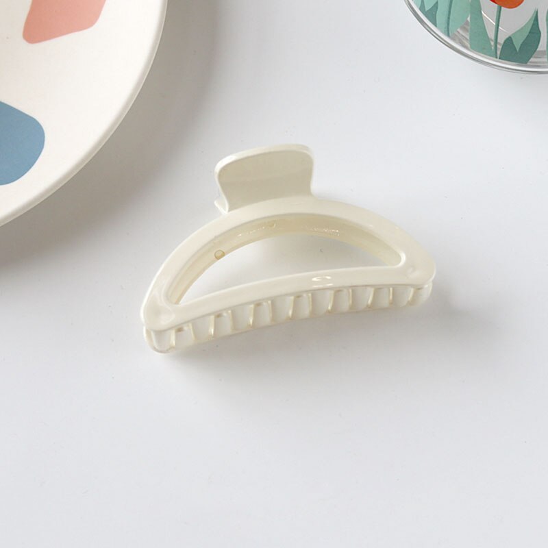 Effen Kleur Klauw Clip Grote Barrette Krab Haar Klauwen Bad Clip Paardenstaart Clip Voor Vrouwen Meisjes Haar Accessoires: 0019-5-8cm