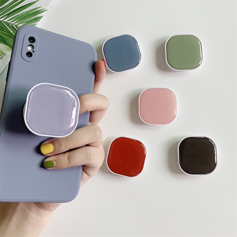 Solid Color Pop Pocket Socket Folding Phone Holder Stand For iPhone Xiaomi Support Telephone Mobilephones Finger Ring Grip
