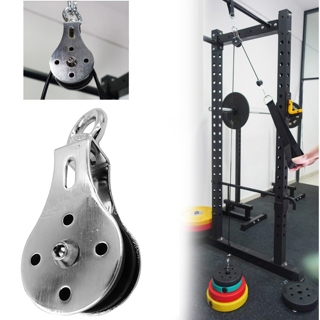 Einzelnen Rad schwenken Flaschenzug Fitness Aufzug Kabel System DIY Seil Rolle