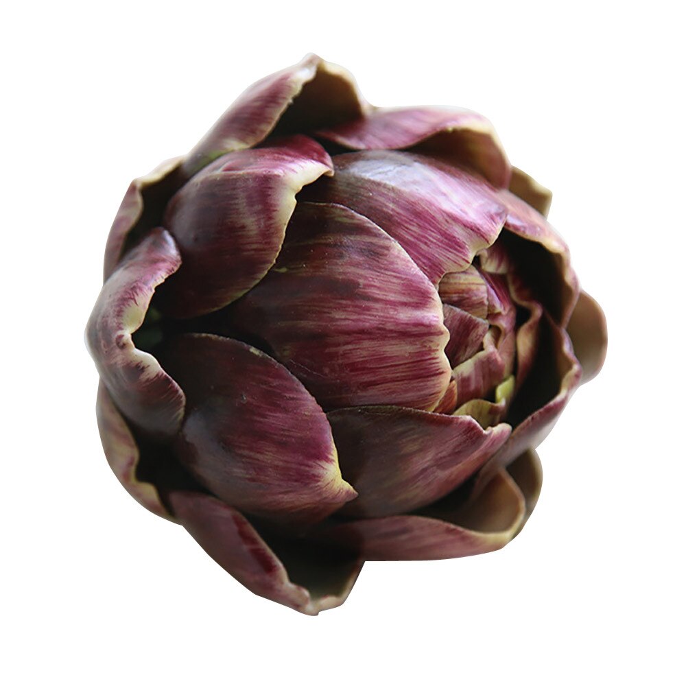 Faux konstgjord siden blommig blombukett fest dekor hantverkskock frukt kronärtskock simulering blomma dekoration  #y2: Lila
