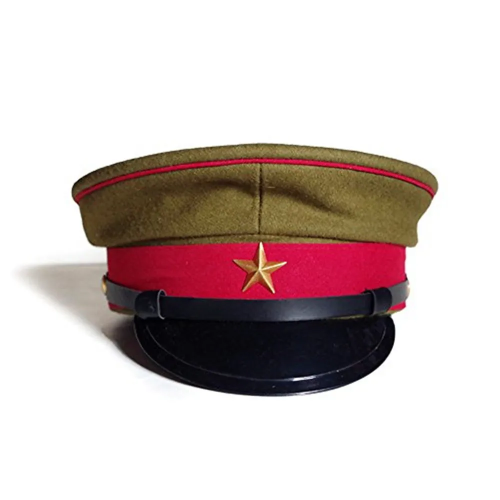 Casquette en laine japonaise WW2, chapeau rétro à large bord, couvre-chef de sport marron, Vintage Star WW2, équipement de randonnée, pare-soleil