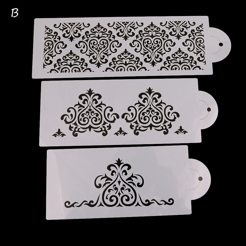 Molde decorativo para repostería, plantilla para decorar tartas, herramientas de decoración de pasteles, plantilla de boda, decoración de Pascuas: B