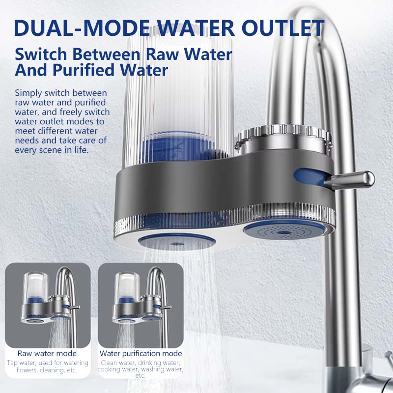 Faucet Water Purifier with Adapter Faucet Tap Water Purifier Physical Filtering for Home Kitchen Removable Washable Filter