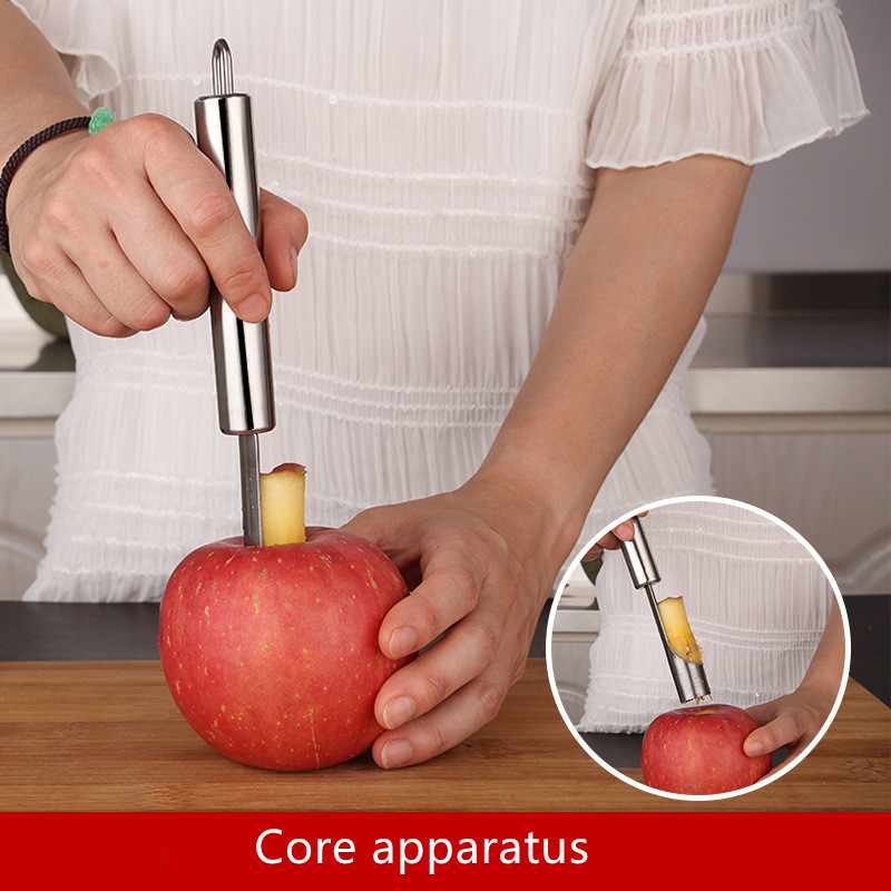 Küchenwerkzeug-Set aus Edelstahl 430, Gadgets und Zubehör, Obstball-Schnitzmesser, Obstschäler, Eislöffel, Kartoffelmesser: Licht Gelb