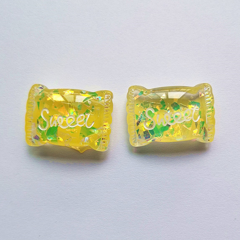 10 stücke Schleim Charms Candy Süße Zucker Polymer Schleim Box Spielzeug Für Kinder Charms Modellierung Ton DIY Zubehör Für Kinder: Lemon 10 Pieces