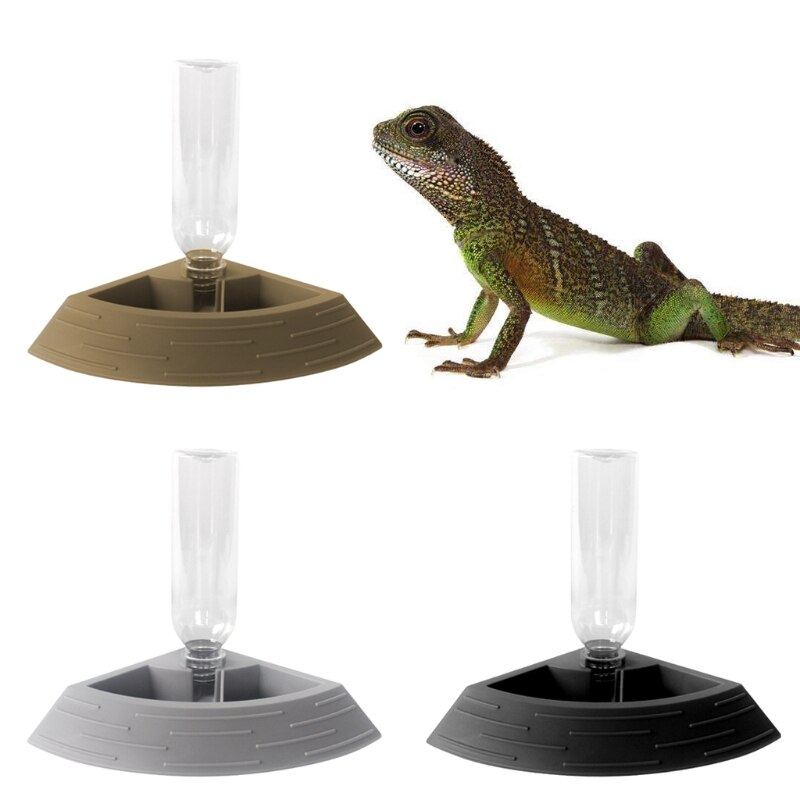Abreuvoir automatique pour reptiles K5DC, tortue, bol de nourriture et d&#39;eau, distributeur de petits animaux, plat d&#39;angle de Terrarium pour lézard