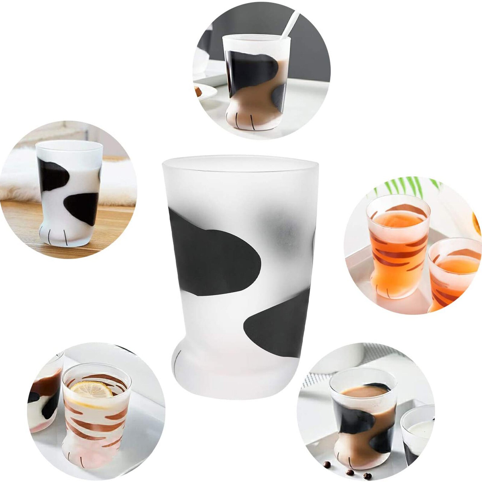 Leuke Kat Klauw Cup Ontbijt Melk Koffie Creatieve Thee Kopjes Persoonlijkheid Frosted Glas Koffie Mok Voor Mannen Vrouwen Kids Verjaardag