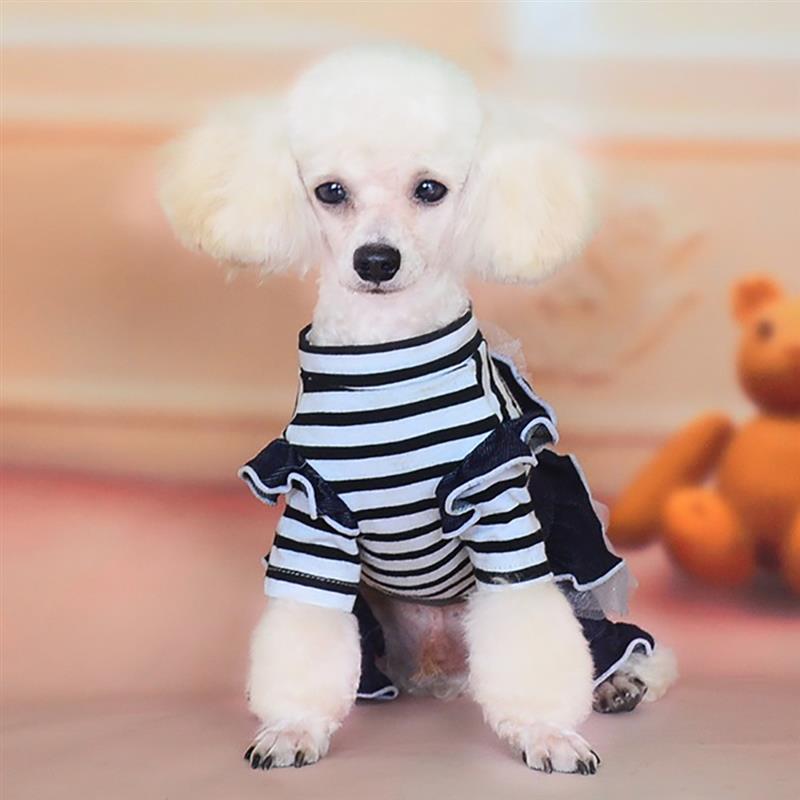 Zomer Pet Dog Leuke Strik Kleding Kostuum Jurk Tutu Denim Jurk XS-XL Hond Trouwjurk
