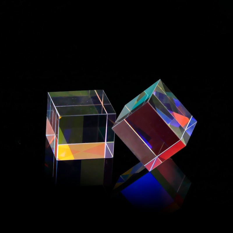 8mm Cubic Science Cube Optical Prisma Photography with Hexahedral Prism Home Decoration Prism Glass