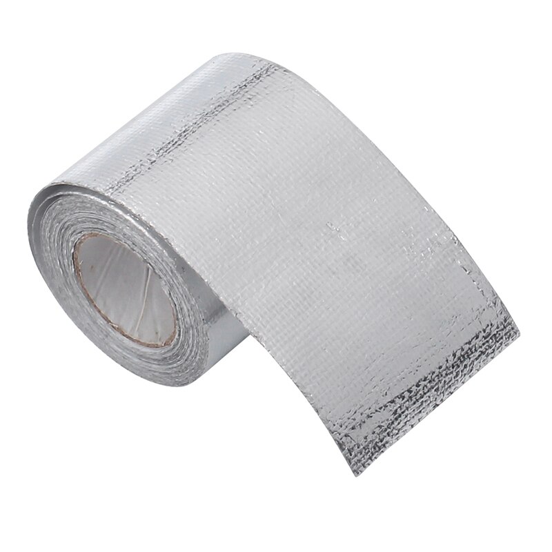 2inch Self Adhesive Thermoshield Reflective Fiberglass Heat Shield Heat Shield Tape Sliver Wrapping Heat Wrap Barrier 4.5m