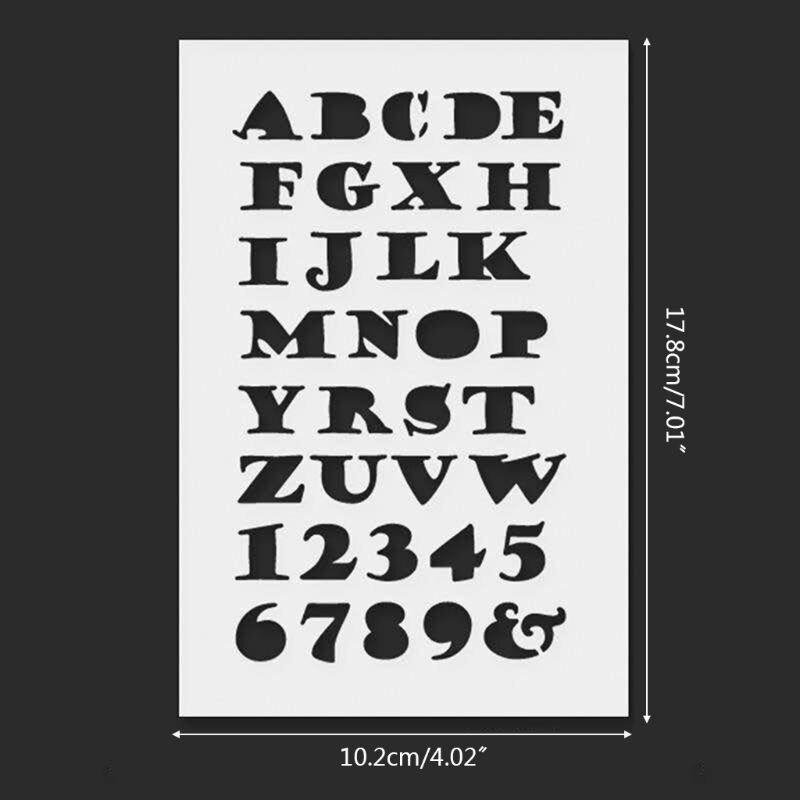 24 Stks/set Alfabet Letters Tekening Sjabloon Stencil Schilderen Embossing Plakboek K3KE