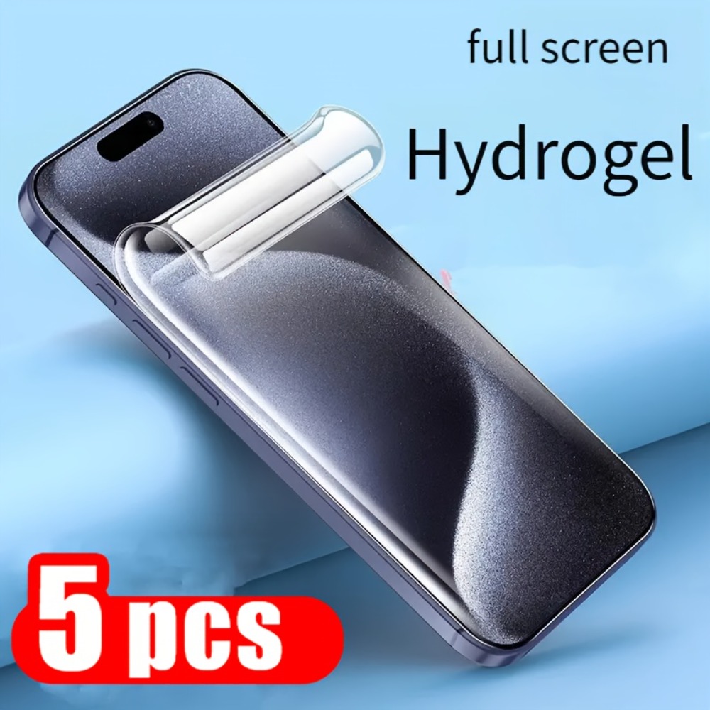 5Stck Bildschirm Beschützer Für iPhone 15 16 17 11 12 13 14 Profi Max Hydrogel Film Für iPhone 14 15 16 Plus 16e XR XS Max Glas Film