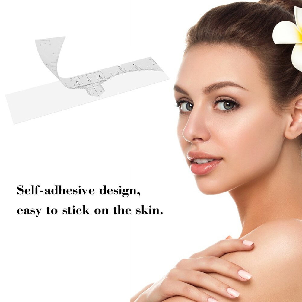1Roll Disposable Eyebrow Ruler Sticker Adhesive Eyebrow Microblading Ruler Guide Permanent Makeup Tool