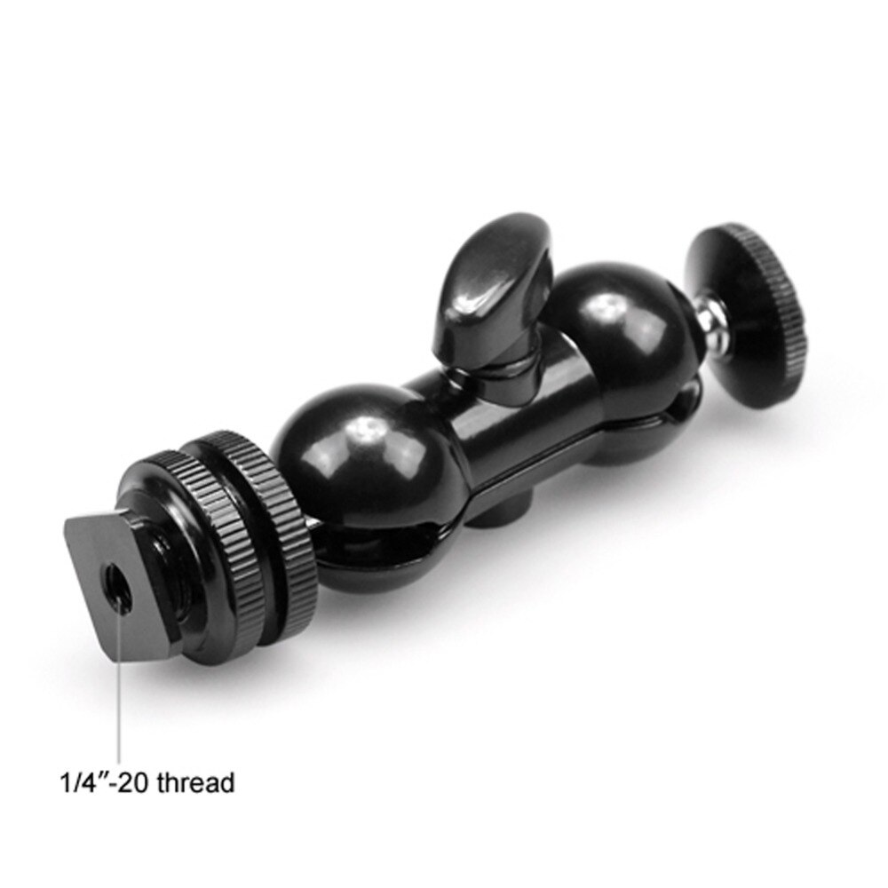 NICEYRIG Mini brazo mágico Multi-función de liberación rápida soporte 1/4 "Cabeza de bola Rig fría zapato montaje 1/4" tornillo para Monitor LCD