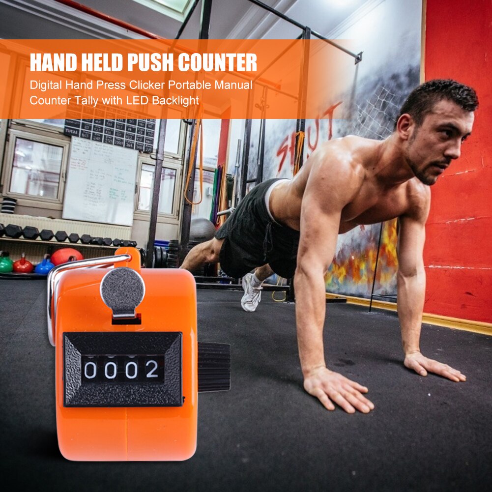 Mini Mechanical Count Tool Finger Press Counting Clicker 4 Digit Counters Mechanical Counter Manual Clicking Hand Counter Sports