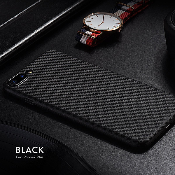 Funda ultrafina de fibra de carbono para iPhone, carcasa suave para iPhone 7 Plus 8 6S Slim PC Phone Capa Coque X para iPhone 6 Plus 8 Plus 6 7 8: nylon
