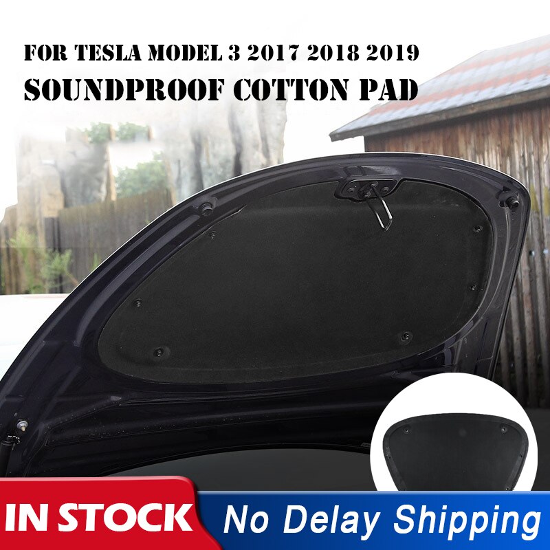 92x63x32CM Car Front Engine Hood Pad Cover Eco-Friendly Soundproof Cotton Mat For Tesla Model 3