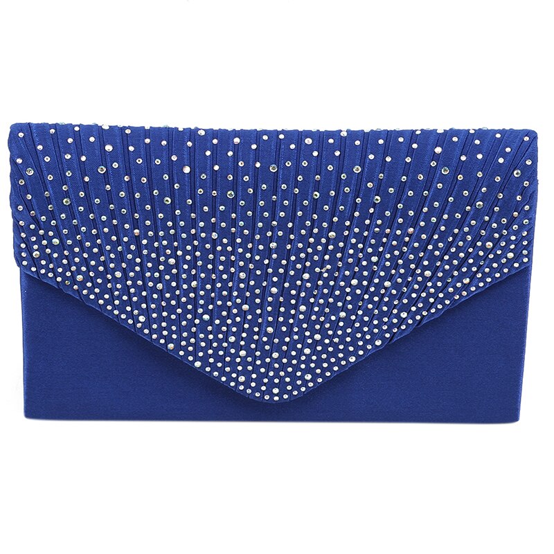 Female Diamond Satin Handbag Ladies Envelope Shoulder Dinner Bag Clutch Party Bags Evening