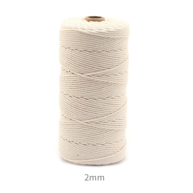 Cordón de macramé de 1/2/3/4/5/6mm, 109/218 yardas, cuerda de macramé de algodón, cordón artesanal para manualidades, perchas de plantas tejidas, Navidad, boda: 3MM / Dorado