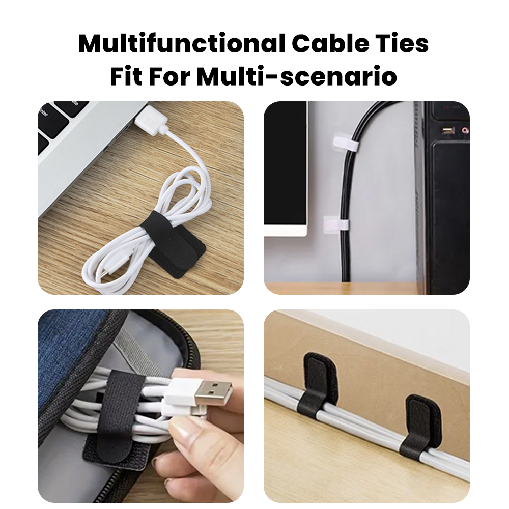 Toocki Zerreißbarer USB-Kabelaufwicklung, Kabel-Organizer, Kabelmanagement, Kabelbinder, Telefonzubehör, Kabel-Organizer