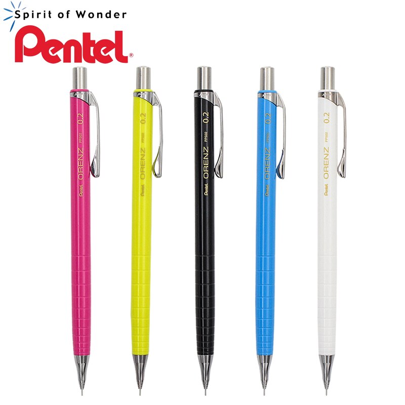 1 Pentel bardzo cienki ołówek 0.2/0.3mm XPP502/XPP503 wysokiej jakości system zapobiegający zerwaniu ołówek automatyczny Orenz chowany metal