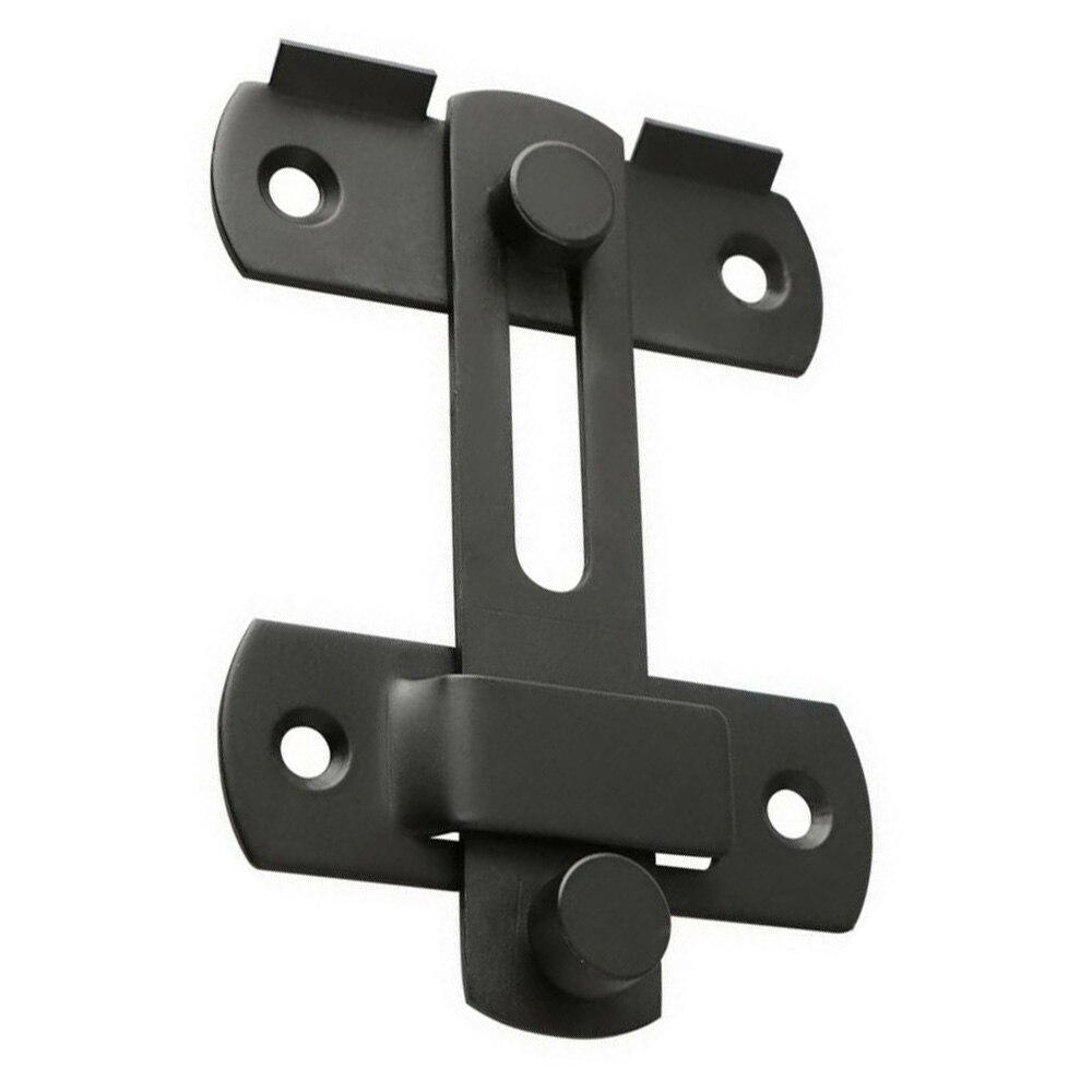 Door Gate Latch Latch 3-Layers Installation Matte Black Stainless Steel