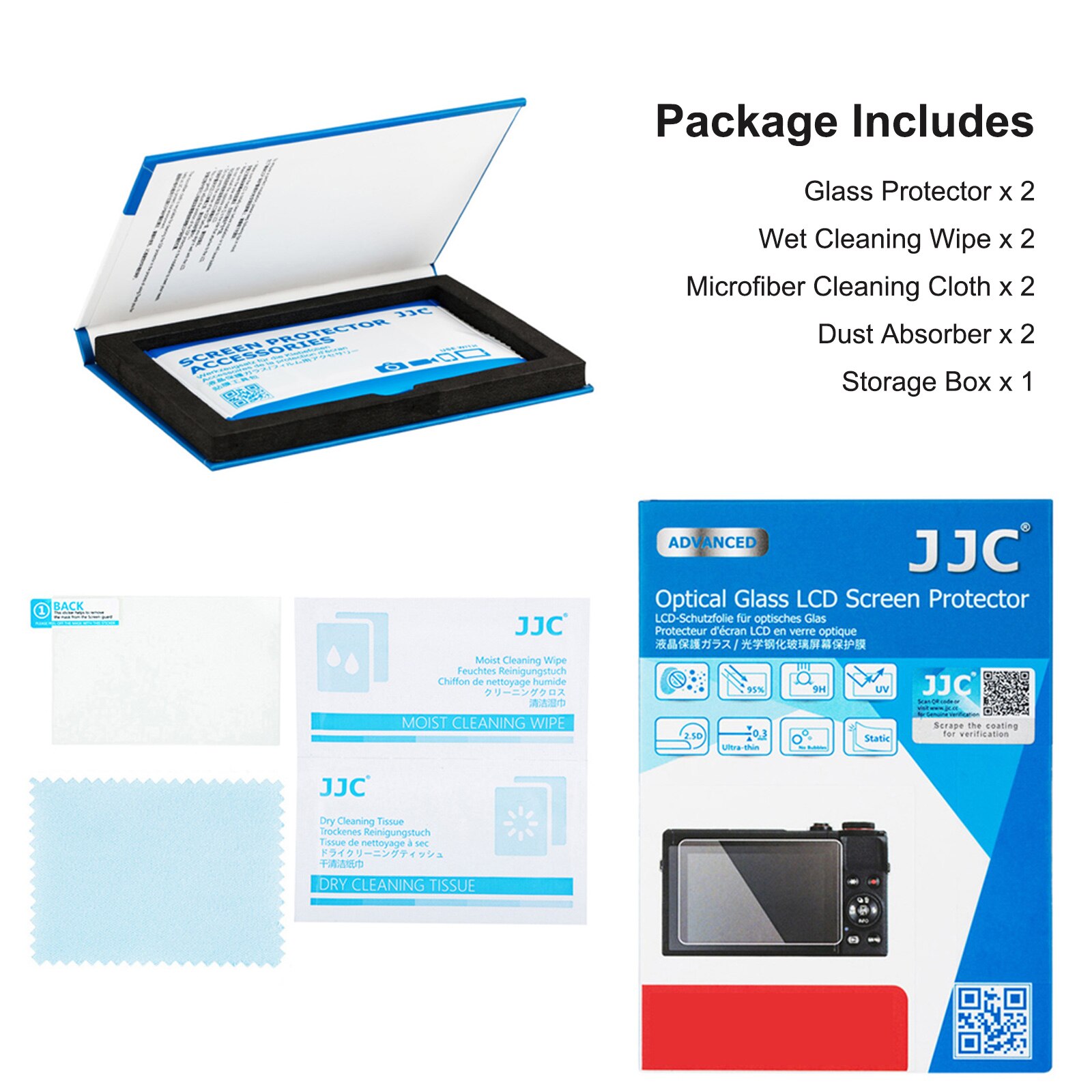 Jjc 2 pack  a7iv kamera skjermbeskytter for sony  a7 m 4 a7 iv 9h hardhet 2.5d avrundede kanter herdet glass beskytter anti-ripe: Default Title