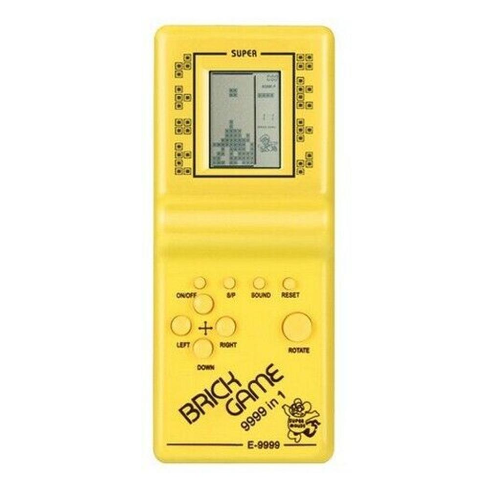 Kakbeir 6 st/mycket klassisk handhållen spelmaskin tetris tegel spel barn spelmaskin leksak med spelmusikuppspelning: 6 st gul ny